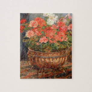 Pierre A Renoir   Geraniums in een koperbekken Legpuzzel