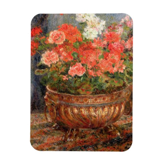 Pierre A Renoir | Geraniums in een koperbekken Magneet (Verticaal)