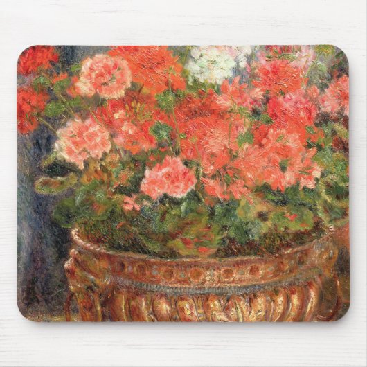 Pierre A Renoir | Geraniums in een koperbekken Muismat (Voorkant)