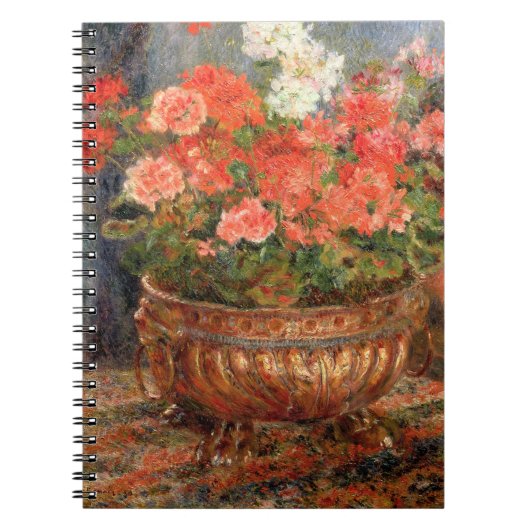 Pierre A Renoir | Geraniums in een koperbekken Notitieboek (Voorkant)