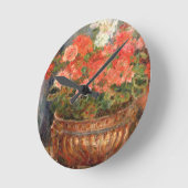 Pierre A Renoir | Geraniums in een koperbekken Ronde Klok (Hoek)