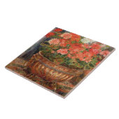 Pierre A Renoir | Geraniums in een koperbekken Tegeltje (Zijkant)