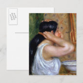Pierre A Renoir | Girl Combing her Hair Briefkaart (Voorkant / Achterkant)