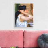 Pierre A Renoir | Girl Combing her Hair Canvas Afdruk (Insitu (Woonkamer))