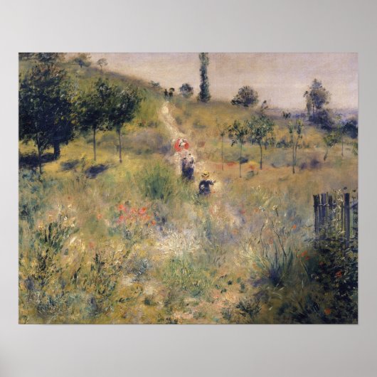 Pierre A Renoir | Het pad door de lange gras Poster (Voorkant)