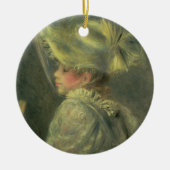 Pierre A Renoir | Het witte Pet Keramisch Ornament (Voorkant)