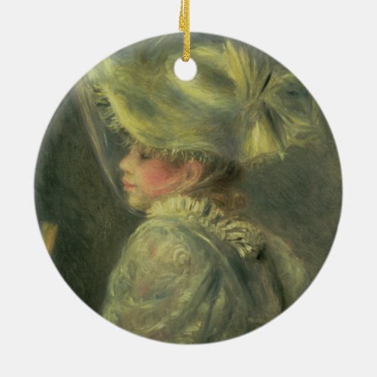 Pierre A Renoir | Het witte Pet Keramisch Ornament (Achterkant)