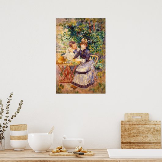 Pierre A Renoir | In de tuin Poster (Keuken)