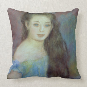 Pierre A Renoir   Jonge meid met blauwe ogen Kussen