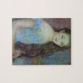 Pierre A Renoir | Jonge meid met blauwe ogen Legpuzzel (Horizontaal)