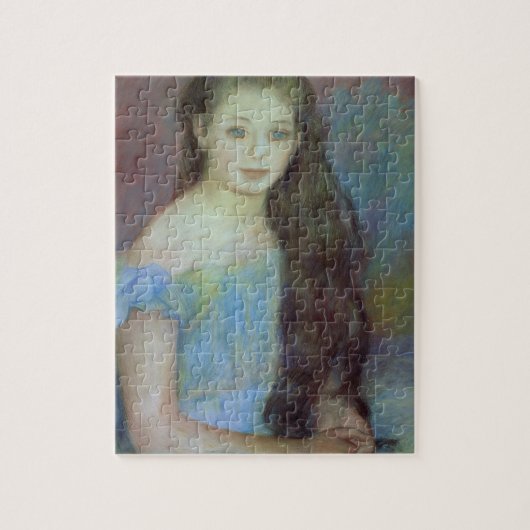 Pierre A Renoir | Jonge meid met blauwe ogen Legpuzzel (Verticaal)