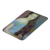 Pierre A Renoir | Jonge meid met blauwe ogen Magneet (Linkerzijde)