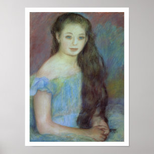 Pierre A Renoir   Jonge meid met blauwe ogen Poster