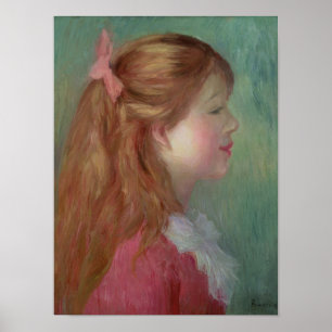 Pierre A Renoir   Jonge meid met Long Hair Poster