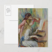 Pierre A Renoir | Jonge meisjes in de Piano Briefkaart (Voorkant / Achterkant)