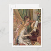 Pierre A Renoir | Jonge meisjes in de Piano Briefkaart (Voorkant / Achterkant)