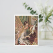 Pierre A Renoir | Jonge meisjes in de Piano Briefkaart (Staand voorkant)