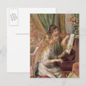 Pierre A Renoir | Jonge meisjes in de Piano Briefkaart (Voorkant / Achterkant)