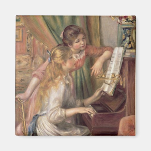 Pierre A Renoir | Jonge meisjes in de Piano Magneet (Voorkant)