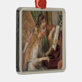 Pierre A Renoir | Jonge meisjes in de Piano Metalen Ornament (Rechts)