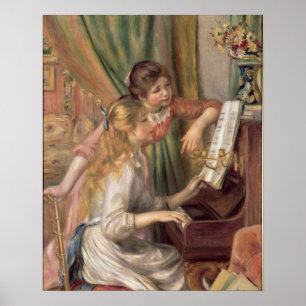 Pierre A Renoir   Jonge meisjes in de Piano Poster