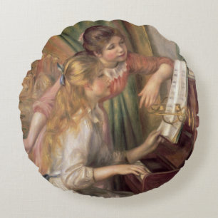 Pierre A Renoir Jonge meisjes in de Piano Rond Kussen