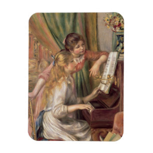 Pierre A Renoir Jonge meisjes in Piano Magneet