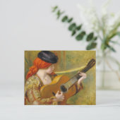 Pierre A Renoir | Jonge Spaanse vrouw met gitaar Briefkaart (Staand voorkant)