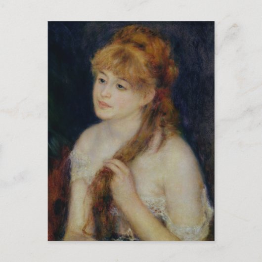 Pierre A Renoir | Jonge vrouw die haar haar haar h Briefkaart (Voorkant)