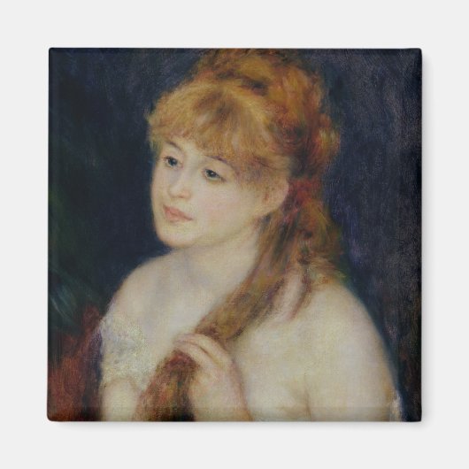 Pierre A Renoir | Jonge vrouw die haar haar haar h Magneet (Voorkant)