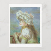 Pierre A Renoir | Jonge vrouw in een pet Briefkaart (Voorkant)
