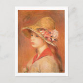 Pierre A Renoir | Jonge vrouw in een Pet Briefkaart (Voorkant)