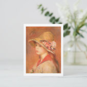 Pierre A Renoir | Jonge vrouw in een Pet Briefkaart (Staand voorkant)