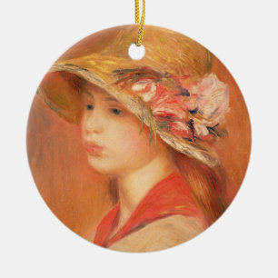 Pierre A Renoir   Jonge vrouw in een Pet Keramisch Ornament