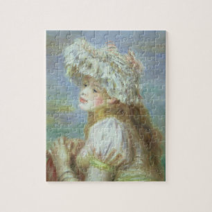 Pierre A Renoir Jonge vrouw in een pet Legpuzzel