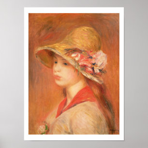 Pierre A Renoir   Jonge vrouw in een Pet Poster