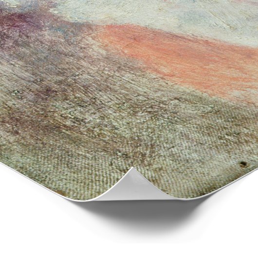 Pierre A Renoir | Jongerenmeisje in een blauw Pet Poster (Hoek)