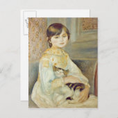 Pierre A Renoir | Julie Manet met Cat Briefkaart (Voorkant / Achterkant)