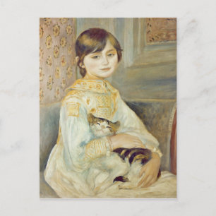 Pierre A Renoir   Julie Manet met Cat Briefkaart