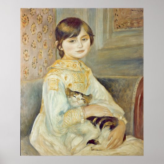 Pierre A Renoir | Julie Manet met Cat Poster (Voorkant)