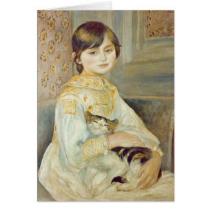 Pierre A Renoir Julie Manet met kat