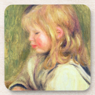 Pierre A Renoir Kind in een witte Shirt Drankjes Onderzetter
