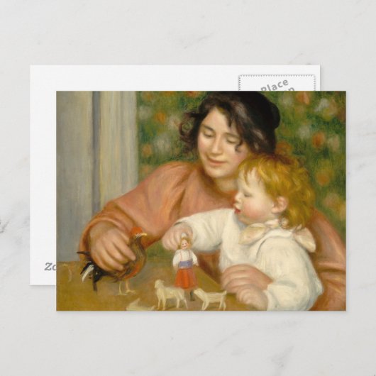 Pierre A Renoir | Kind met speelgoed Briefkaart (Voorkant / Achterkant)
