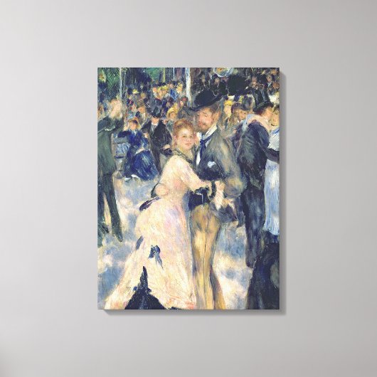 Pierre A Renoir | Kol bij de Moulin de la Galette Canvas Afdruk (Voorkant)