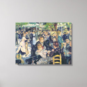 Pierre A Renoir Kol bij de Moulin de la Galette Canvas Afdruk