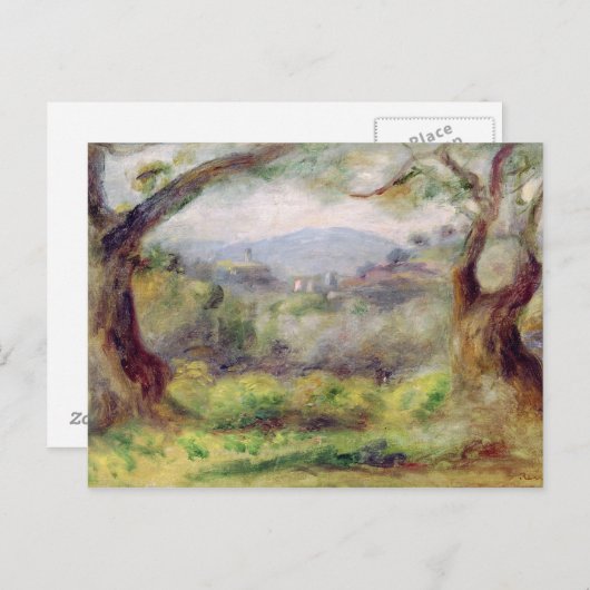 Pierre A Renoir | Landschap in Les Collettes Briefkaart (Voorkant / Achterkant)