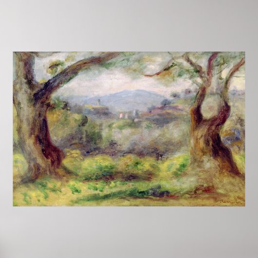 Pierre A Renoir | Landschap in Les Collettes Poster (Voorkant)