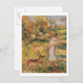 Pierre A Renoir | Landschap met de vrouw van de ku Briefkaart (Voorkant / Achterkant)