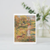 Pierre A Renoir | Landschap met de vrouw van de ku Briefkaart (Staand voorkant)