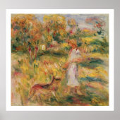 Pierre A Renoir | Landschap met de vrouw van de ku Poster (Voorkant)